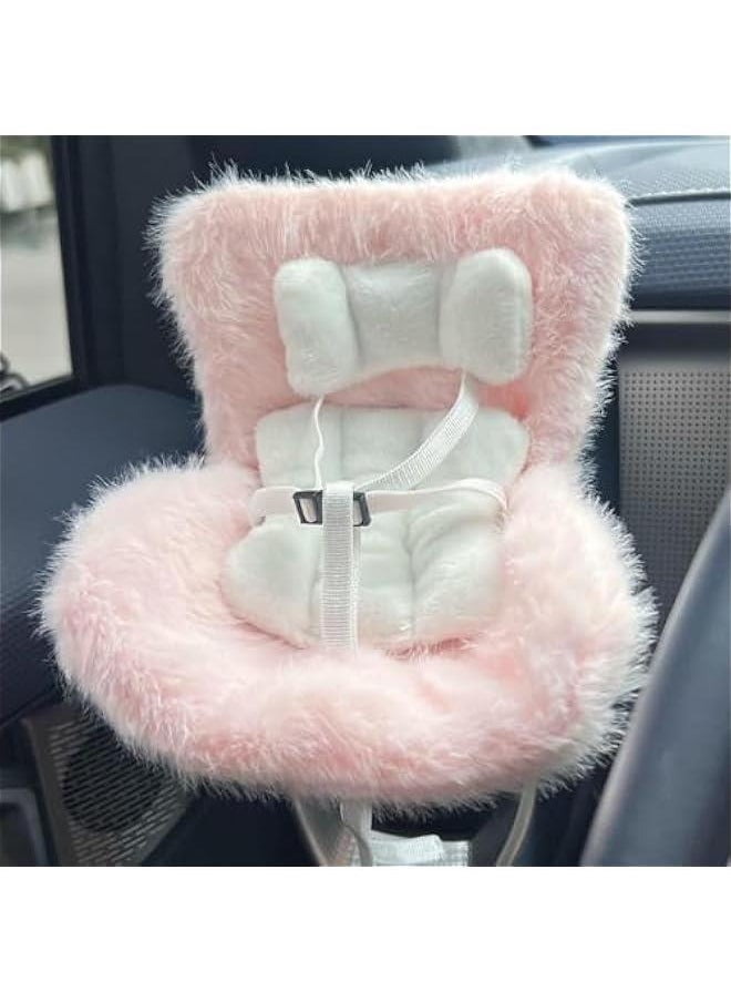 Labu Car Seat, Car Air Vent Safety Seat, Perfect for Car Decoration and Display, Suitable for 17cm Labu Dolls, Cute and Functional Car Ornament for Labu Fans and Doll Collectors (Pink)