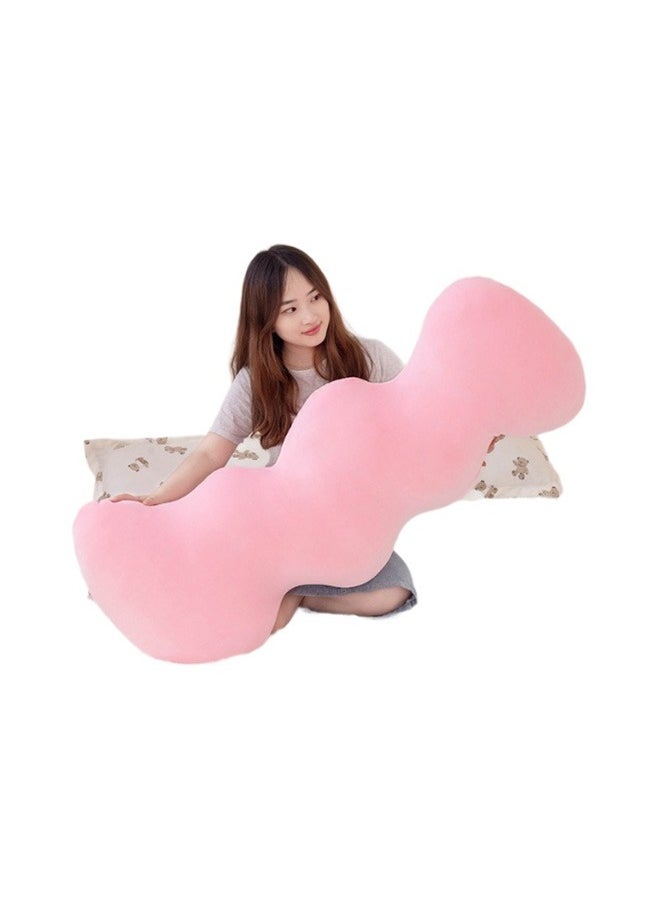 Clouds Shaped Throw Pillows，Cooling Pregnancy Pillow，3D Lumbar Cushion，Pillow Full Body Support，Memory Foam Filling, Washable Removable Ice Silk Cover(pink,130cm)