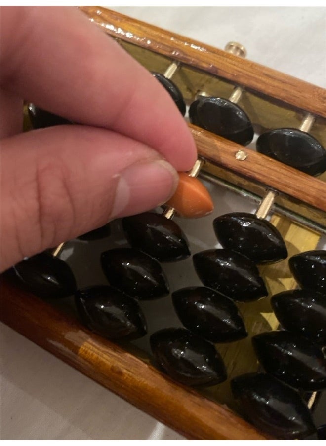 Anti-Skid Educational Mathematical 17 Digit Rod Wooden Abacus Chinese Counting Tool，Vintage Style Wooden Abacus Professional Abacus for Adults Kids
