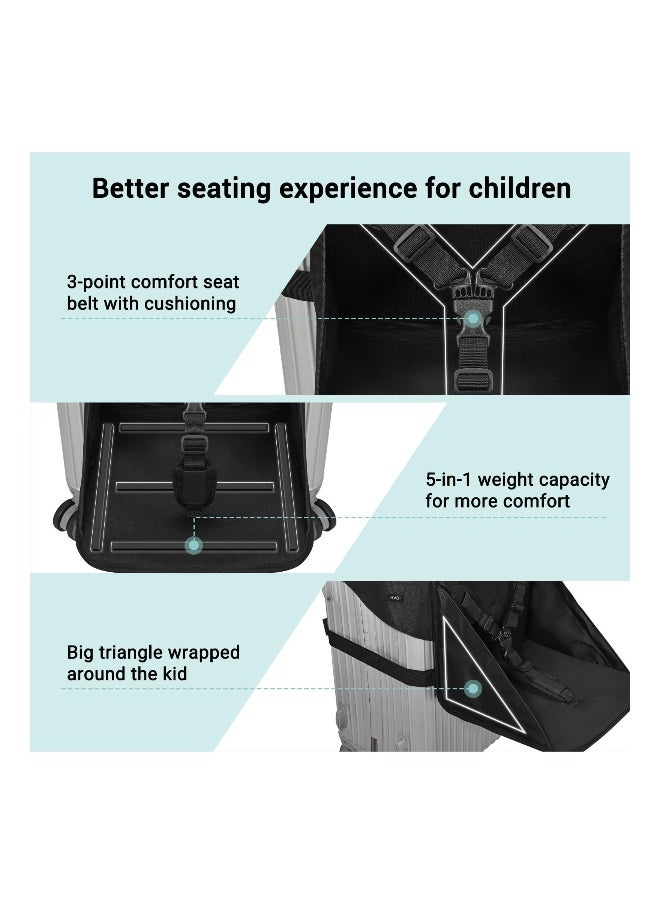 Toddler Ride-On Luggage with Seat, Portable Foldable Kids Travel Chair with Seat Belt, Convenient Carry-On for Parents, Ideal Toddler Carrier for Stress-Free Travel.