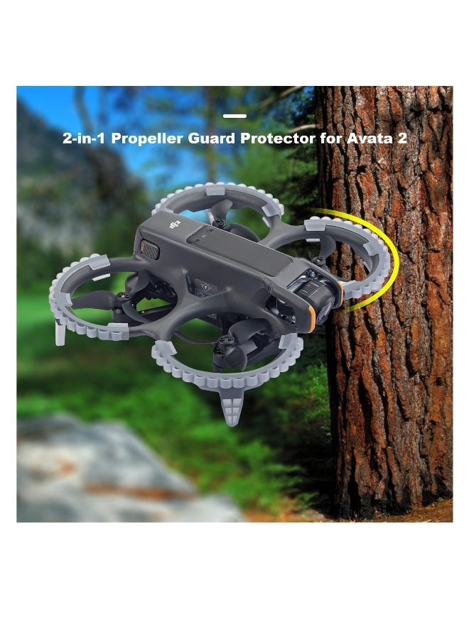 Avata 2 Propeller Guard Protector, With Incresed Landing Gear, Protective Bumper Ring Anti-Collision Shockproof Prop Protector for DJI Avata 2