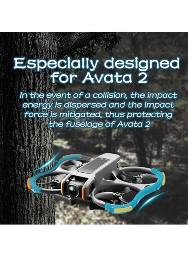 Avata 2 Propeller Guard Protector, Protective Bumper Anti-Collision Shockproof Prop Protector, Anti-Collision Prop Bumper Silicone Protective Cover Ring, for DJI Avata 2