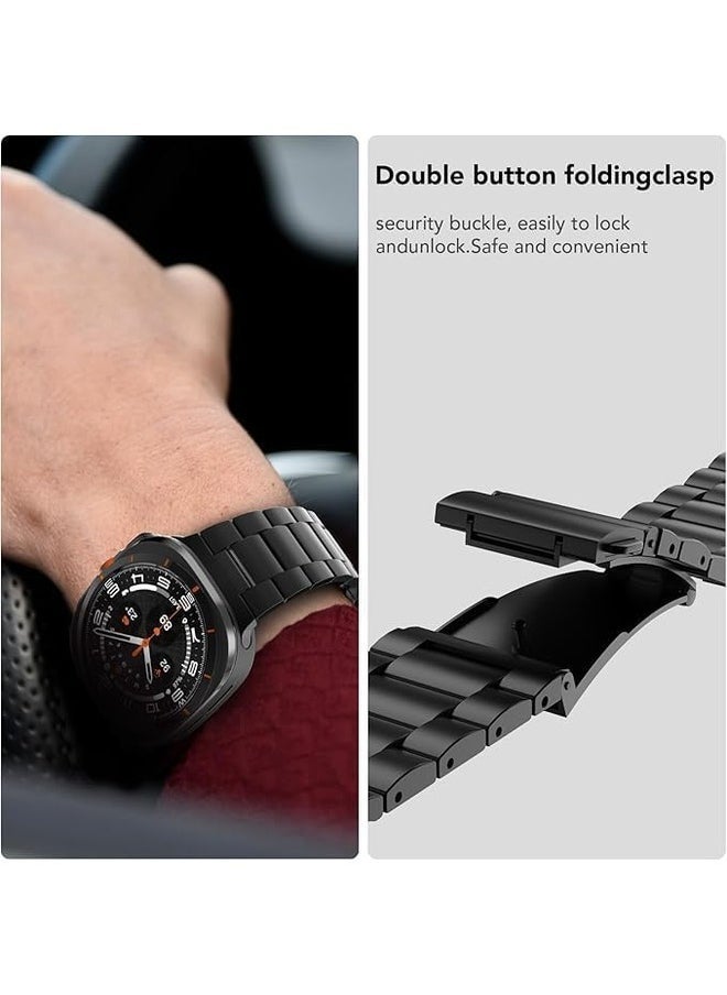 Premium Stainless Steel Band for Galaxy Watch Ultra 47mm (2024) - Stylish Metal Strap for Men and Women