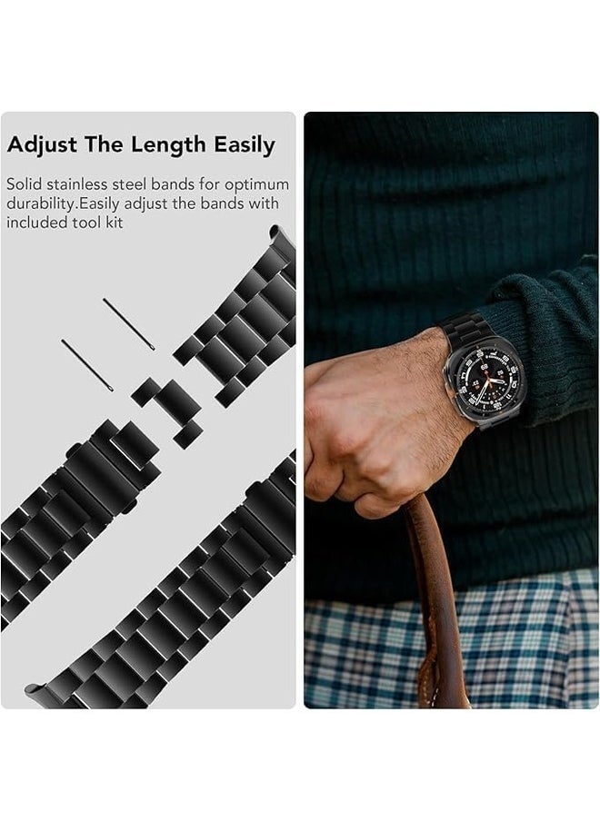 Premium Stainless Steel Band for Galaxy Watch Ultra 47mm (2024) - Stylish Metal Strap for Men and Women