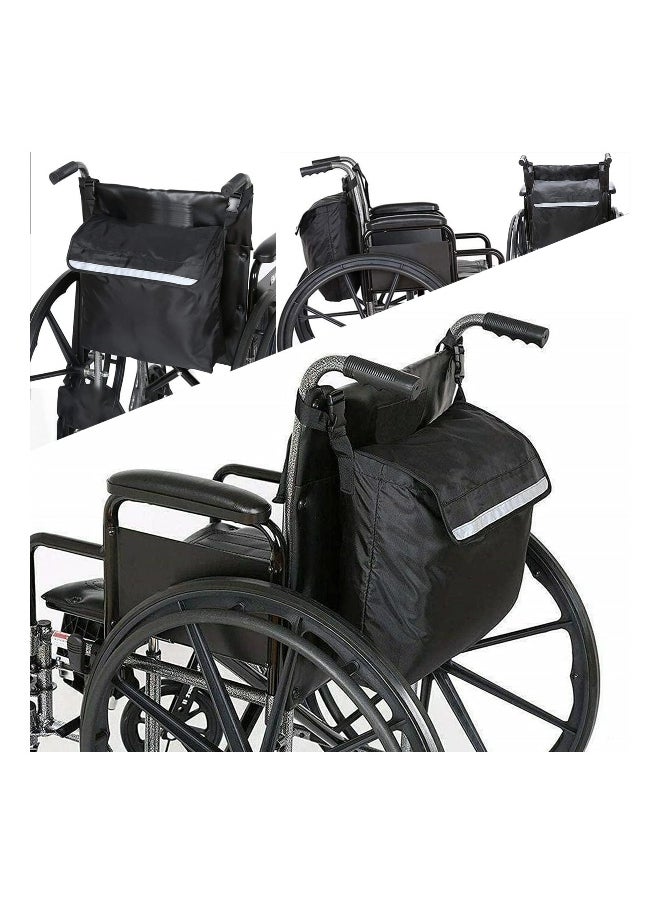 Wheelchair Backpack Multifunction Wheelchair Bag Outdoor Wheelchair Backpack Storage Bag Mobility Scoote Large Capacity Accessory Carry Pouch for Most Wheelchair, Scooter, Walker, Rollator (Black)
