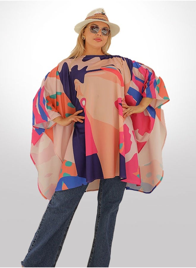 Autumn poncho - printed