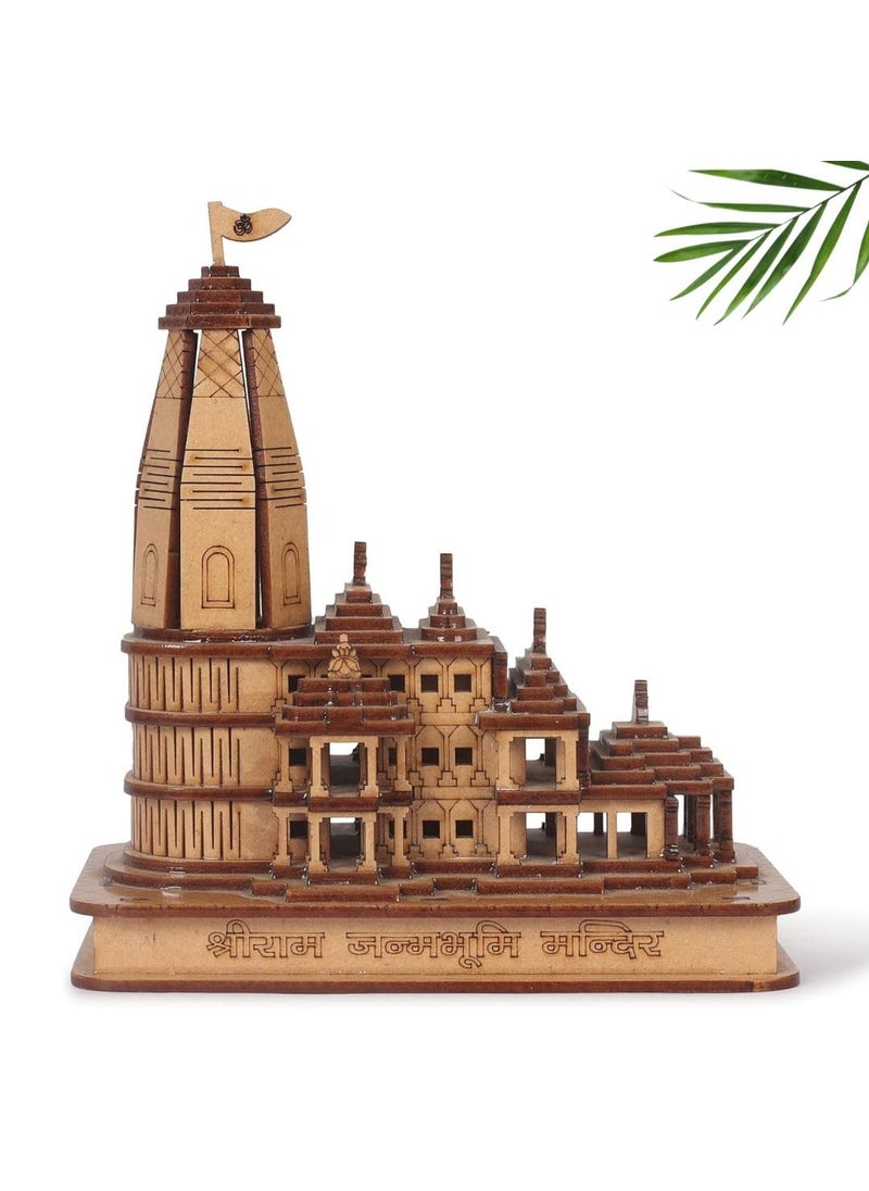 UltinoPro Ram Mandir Ayodhya 3D Model Wooden Temple with Light L8 B14 H16 Temple