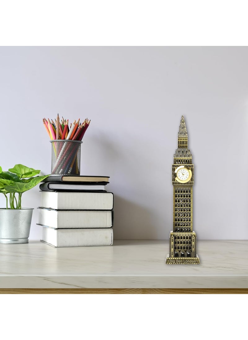 THE QUIRKY HOME Big Ben London Tower with Real Clock Souvenir Miniature Model Replica Monuments Decorative Showpiece for Home Decor Gift with Clock 7