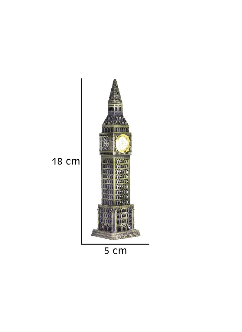 THE QUIRKY HOME Big Ben London Tower with Real Clock Souvenir Miniature Model Replica Monuments Decorative Showpiece for Home Decor Gift with Clock 7
