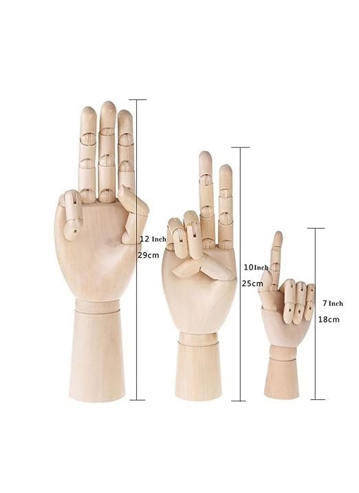 Art Shark Artist Wooden Art Mannequin Hand Model Perfect for Drawing Sketch etcMale Hand Size10 Inch