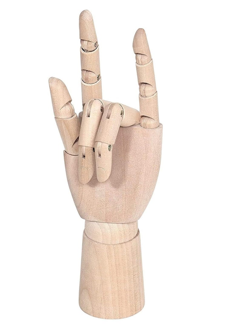 Art Shark Artist Wooden Art Mannequin Hand Model Perfect for Drawing Sketch etcMale Hand Size10 Inch