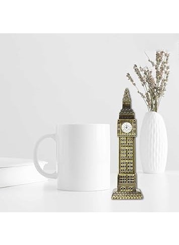 GOODIEBOX Big Ben Tower London Souvenir Miniature Model Replica Monuments Decorative Showpiece for Home Antique Finish Dashboard 7 Inch