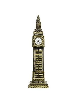 GOODIEBOX Big Ben Tower London Souvenir Miniature Model Replica Monuments Decorative Showpiece for Home Antique Finish Dashboard 7 Inch