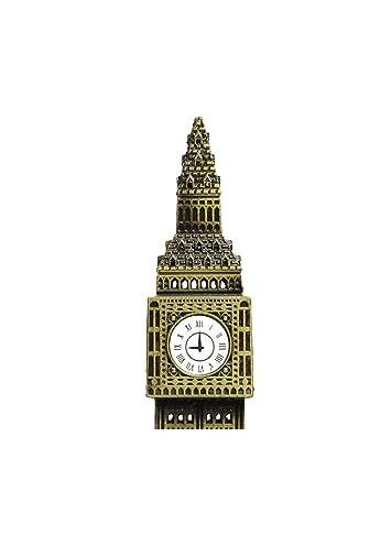 GOODIEBOX Big Ben Tower London Souvenir Miniature Model Replica Monuments Decorative Showpiece for Home Antique Finish Dashboard 7 Inch