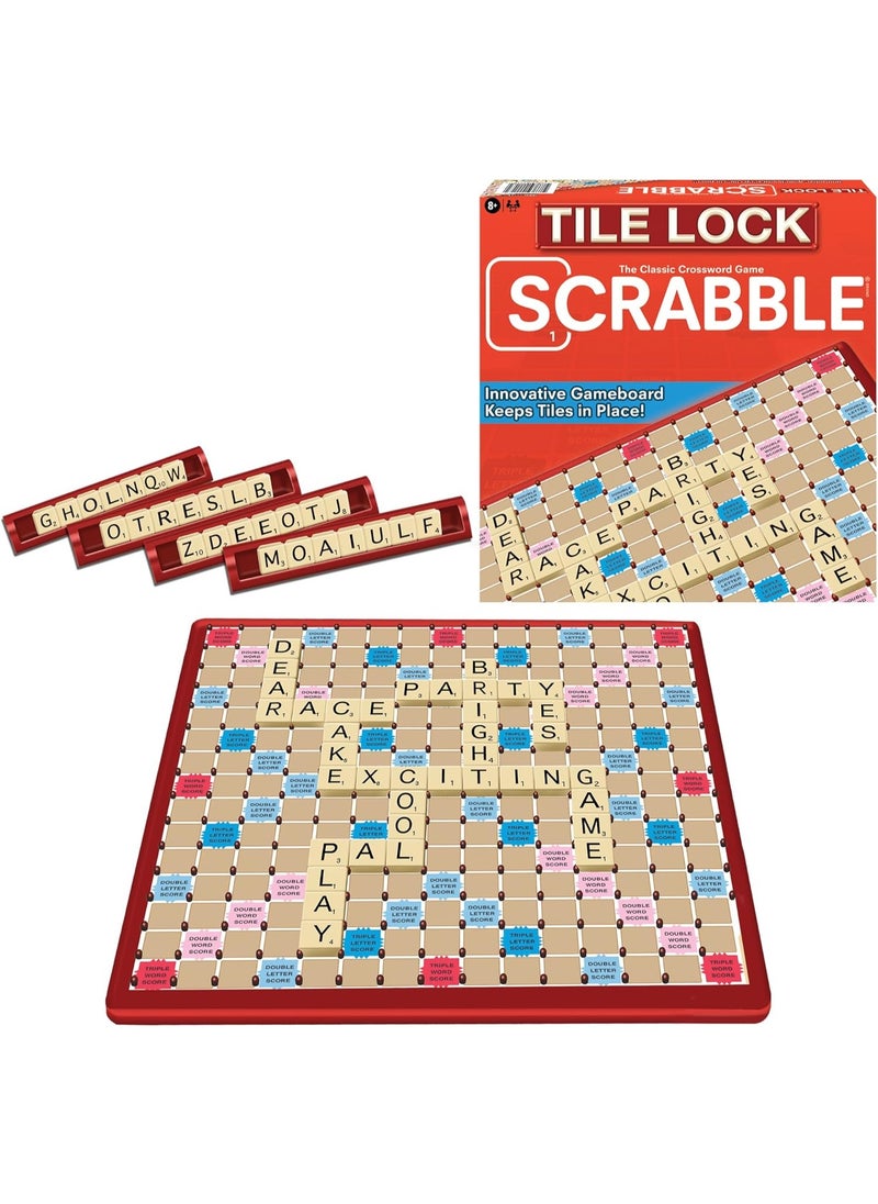 Tile Lock Scrabble by Winning Moves Games USA, Innovative Gameboard 