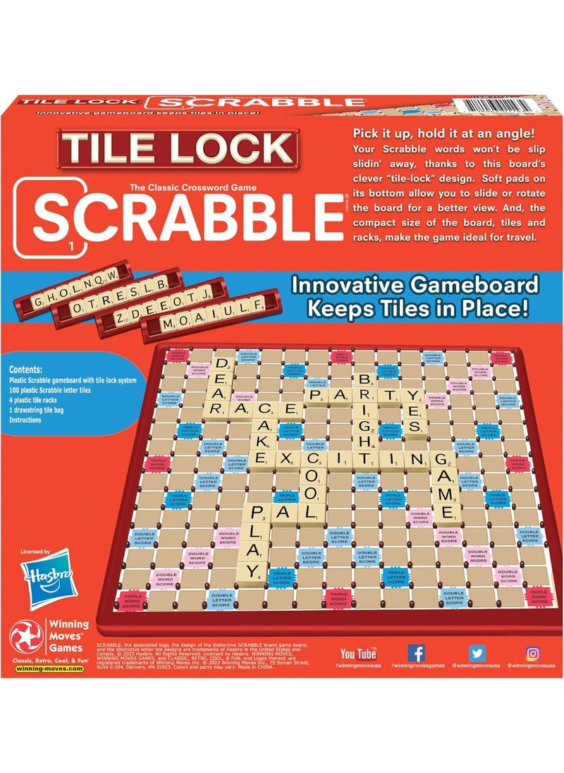 Tile Lock Scrabble by Winning Moves Games USA, Innovative Gameboard 
