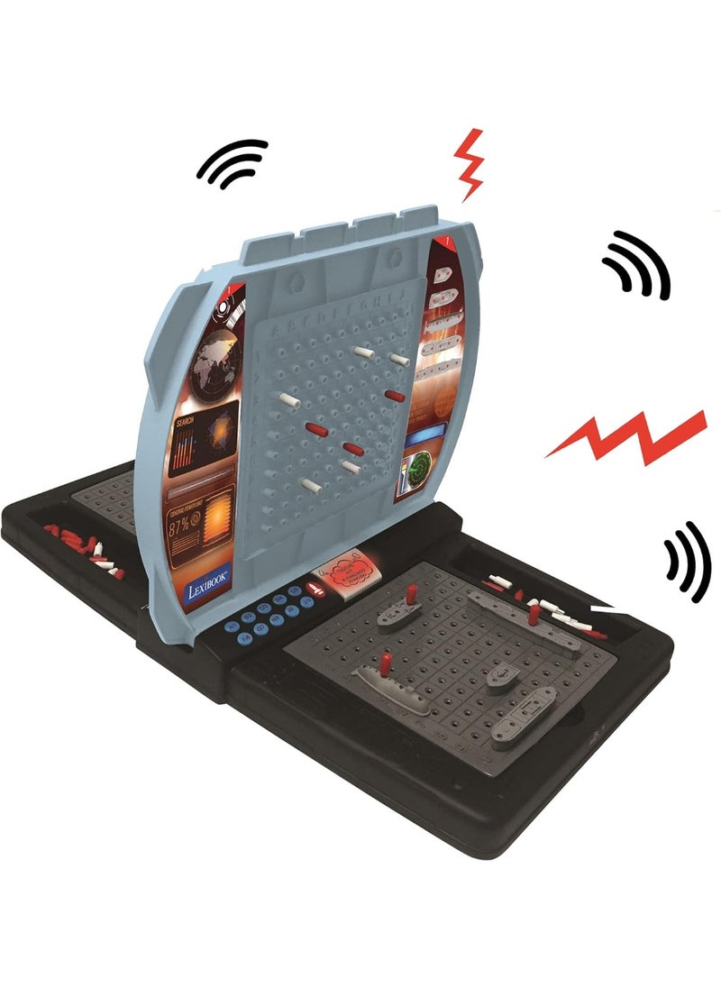 Talking Sea Battle, Electronic Board Game 1 or 2 Players, Interactive, Light and Sound Effects, Strategy, batteriy Operated