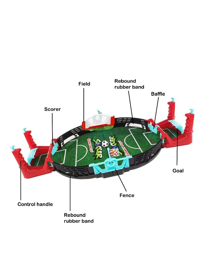 Mini Table Soccer Game, Football Table Interactive Game, Table Top Foosball Desktop Sport Board Game for Adults Kids Family Game Night Fun