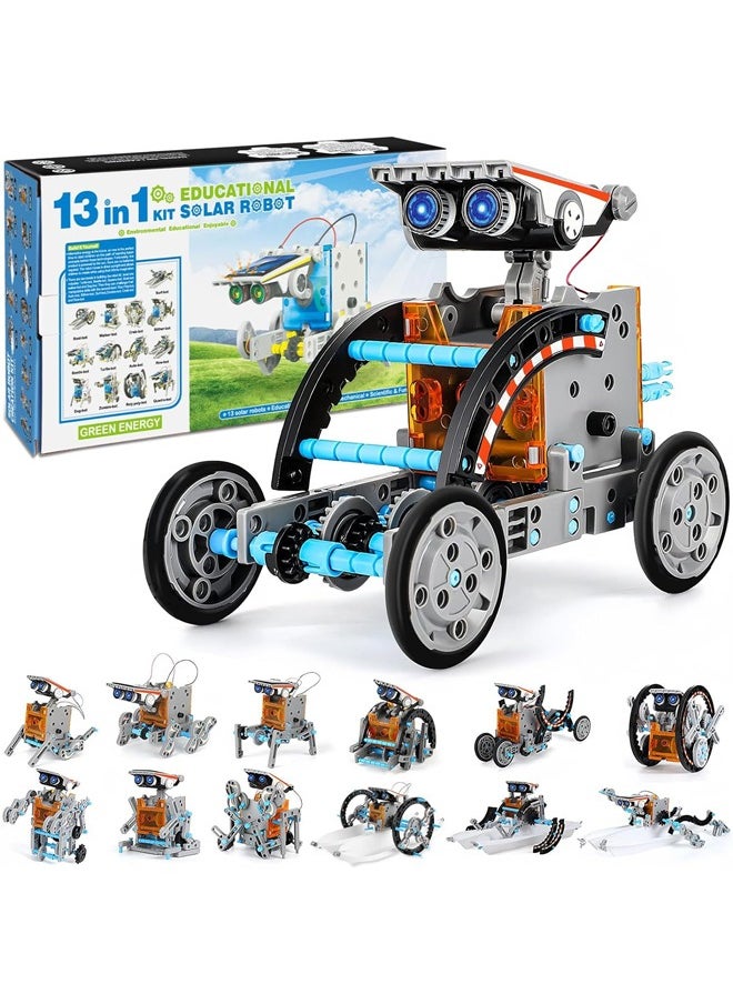 13-in-1 STEAM Building Robot Toys, Solar Robot Kit for Kids Age 8-12 , DIY Education Science Learning Toy Birthday Gift Projects for  8 - 16 Years Old Boys Girls Teens
