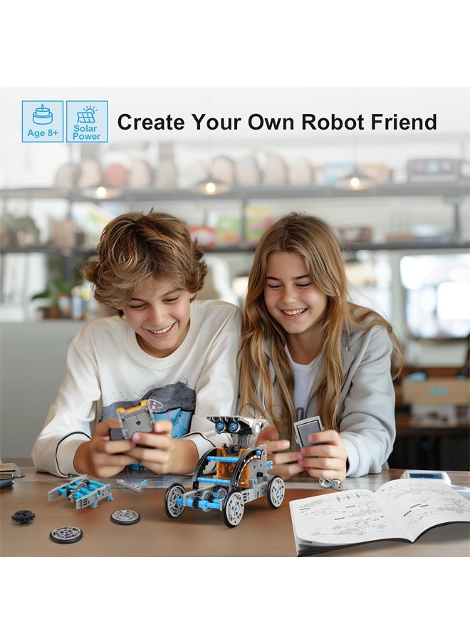 13-in-1 STEAM Building Robot Toys, Solar Robot Kit for Kids Age 8-12 , DIY Education Science Learning Toy Birthday Gift Projects for  8 - 16 Years Old Boys Girls Teens