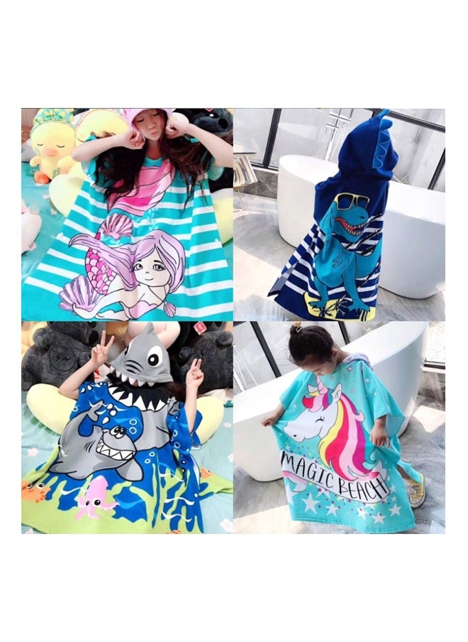 Beach Poncho Larger Hooded Beach Towel, Beach Accessories Essentials, Surf Poncho Changing Towel Robe, Kids Microfiber Bath Towel Cover-up Super Soft Plush, with Hood for Kids for Girls