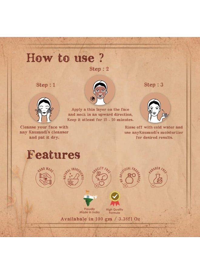 Anti-Aging & Skin Renewing Face Mask | For Women and Men | Handmade with Natural Ingredients | All Skin Types | No Artificial Color | No Artificial Fragrance | Sulphate, Paraben & SLS free | 100 GM