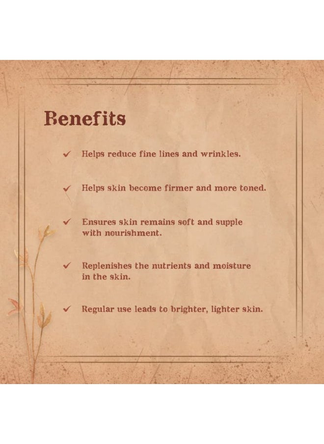 Anti-Aging & Skin Renewing Face Mask | For Women and Men | Handmade with Natural Ingredients | All Skin Types | No Artificial Color | No Artificial Fragrance | Sulphate, Paraben & SLS free | 100 GM
