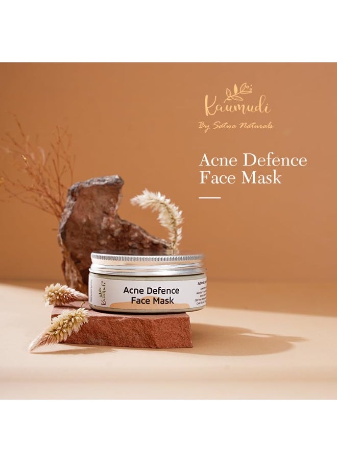 Acne Defence Face Mask | For Women and Men | Handmade with Natural Ingredients | All Skin Types | No Artificial Color | No Artificial Fragrance | Sulphate, Paraben & SLS free | 100 GM