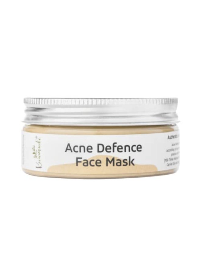 Acne Defence Face Mask | For Women and Men | Handmade with Natural Ingredients | All Skin Types | No Artificial Color | No Artificial Fragrance | Sulphate, Paraben & SLS free | 100 GM