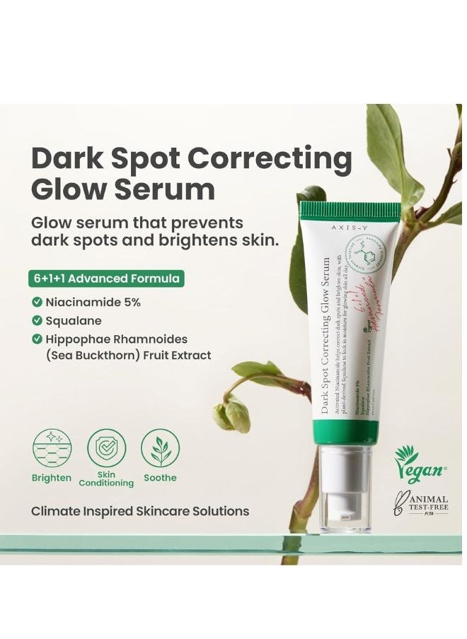 Axis-Y AXIS_Y Dark Spot Correcting Glow Serum 50ml / 1.69 fl. oz | Korean Skincare |Brightening Serum, Dark Spot Treatment, Hyperpigmentation Treatment (Pack of 2)