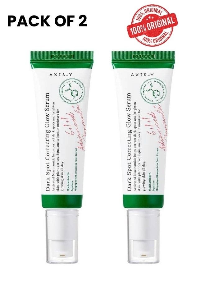 Axis-Y AXIS_Y Dark Spot Correcting Glow Serum 50ml / 1.69 fl. oz | Korean Skincare |Brightening Serum, Dark Spot Treatment, Hyperpigmentation Treatment (Pack of 2)