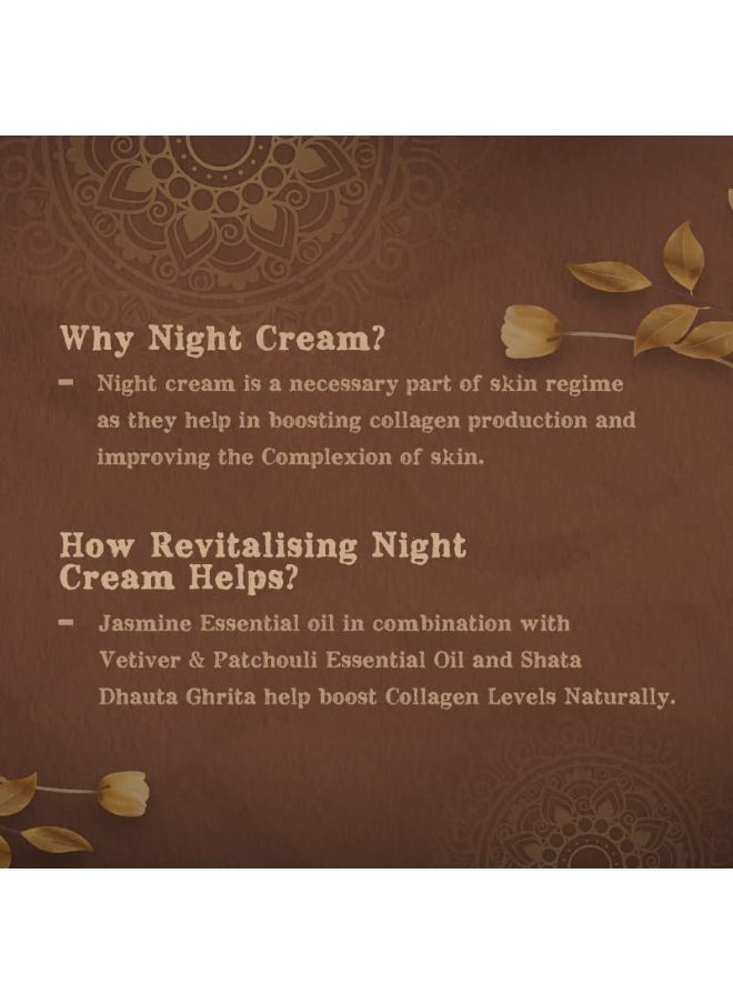 Revitalising Night Cream | For Women and Men | Handmade with Natural Ingredients | For Early Signs of Aging, Tighten & Firm the skin | Moisturizes & & Revitalize | Hydrates & Nourish | For Healthy, Glowing, and Clear Skin | 40 GM / 1.41 fl Oz