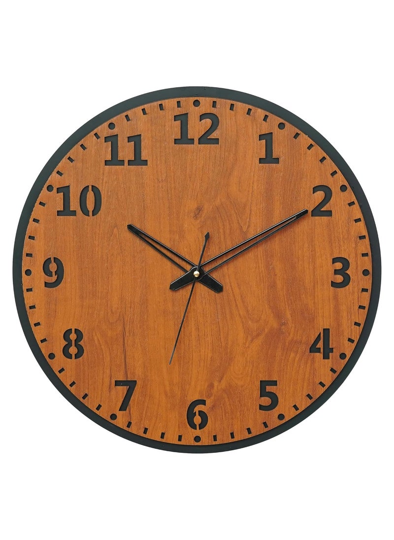 Ingo creation Round Shape Sleek Numeric Silent and Sweep Wall Clock for Living Room Home Bedroom Office Wall Decoration Transparent 15 Inch
