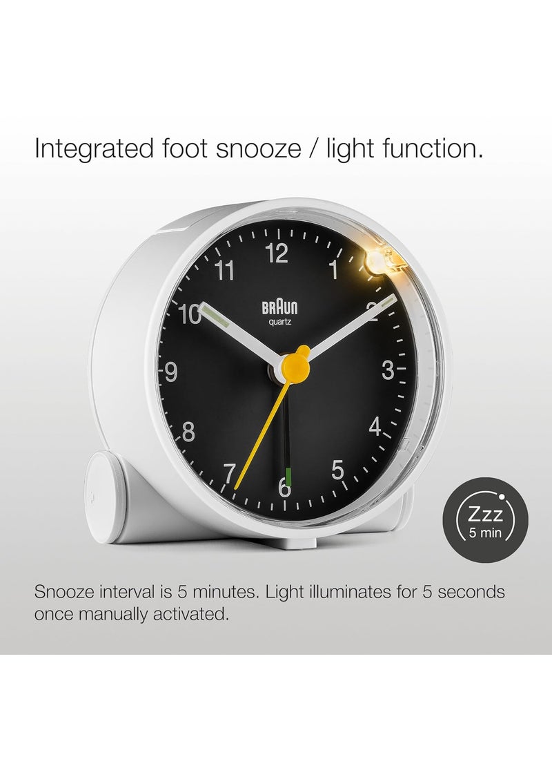 Braun Classic Analogue Alarm Clock BC01WB