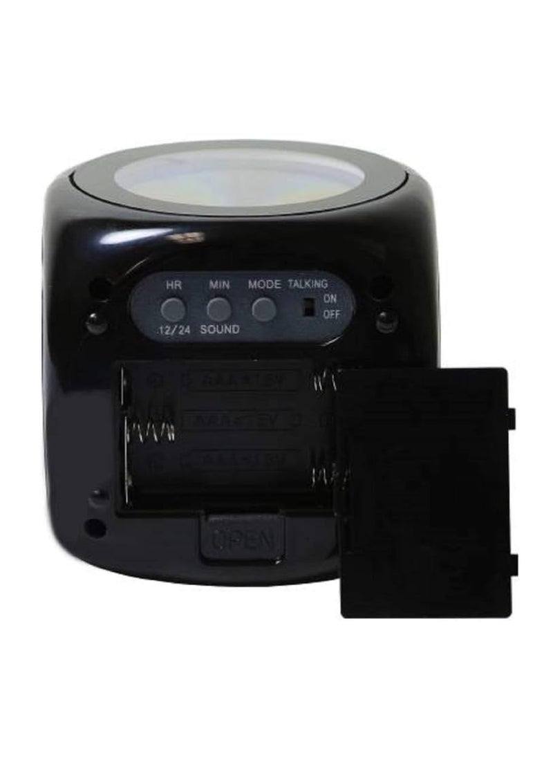 EchoElixir Digital Projection Speaking Alarm Clock with Time and Temperature Display Voice Report Black