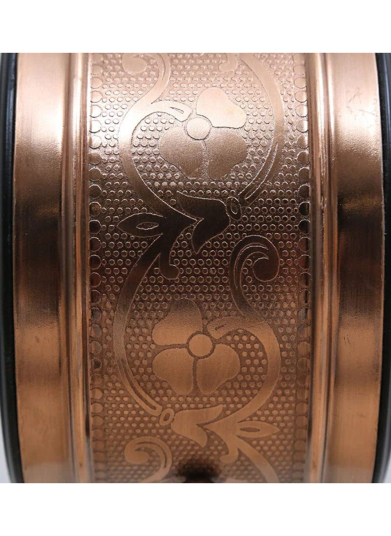 OneStoreIndia Handcrafted Designer Premium Railway Clock in Antique Finish for WallHome Dcor or for GiftsWClock676 Inch Copper