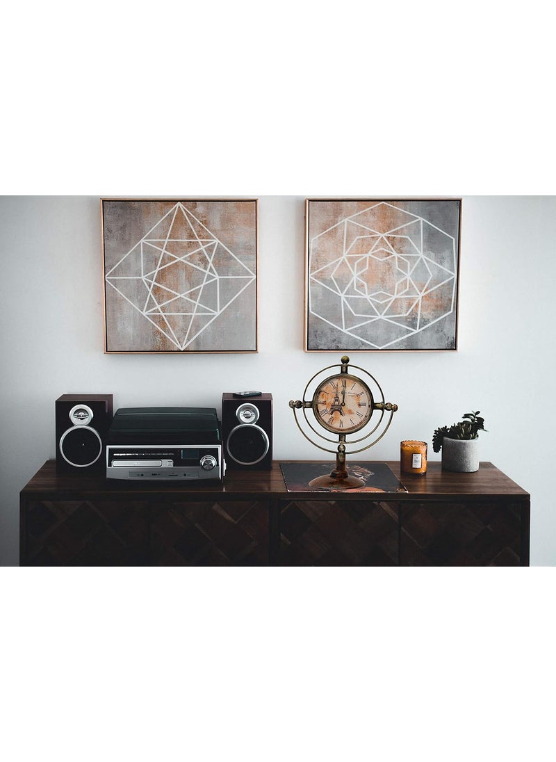 Edge Decor Retro Style Decorative Table Clock for Home Decor 34x6x29 cm
