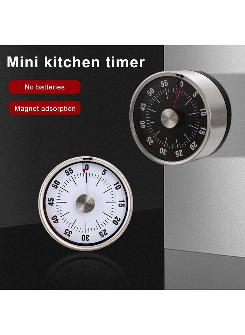 7Seas Time Reminder Alarm for Home and Office UsStopWatch Type 60 Minutes Time Visual Analog Timer for Competition PreparationStainless Steel Body with Magnetic Base Timer for Cooking and Baking