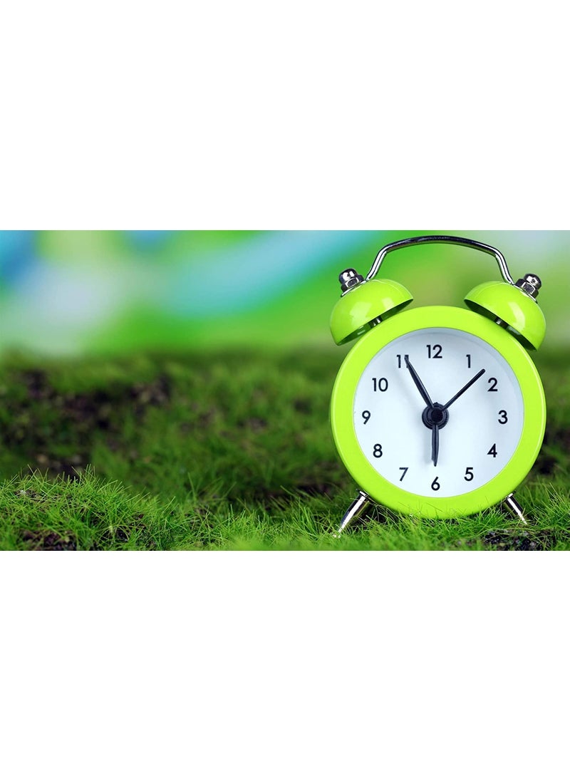 URM Enterprises Metal Alarm Table Clock for Bed Room and Study Room Green 5 Inch URAC2611
