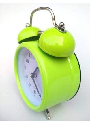 URM Enterprises Metal Alarm Table Clock for Bed Room and Study Room Green 5 Inch URAC2611