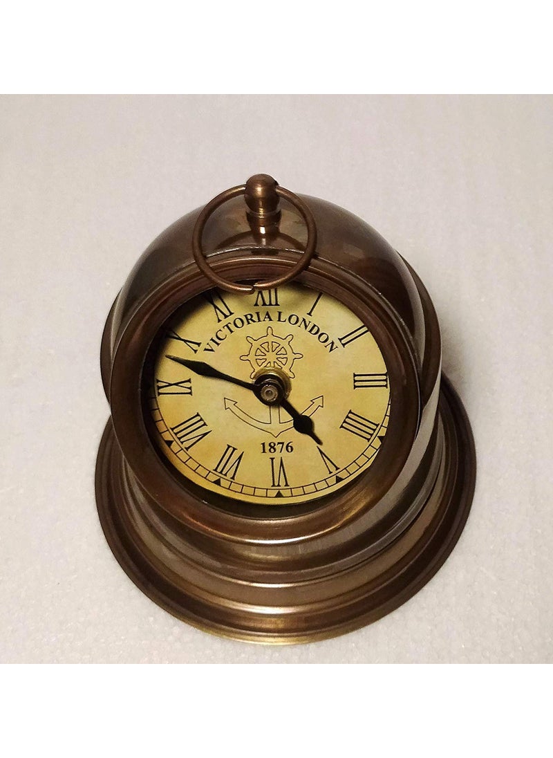 Helmet Brass Desk Clock Royal Marine Clocks Desktop Office Table Ornaments
