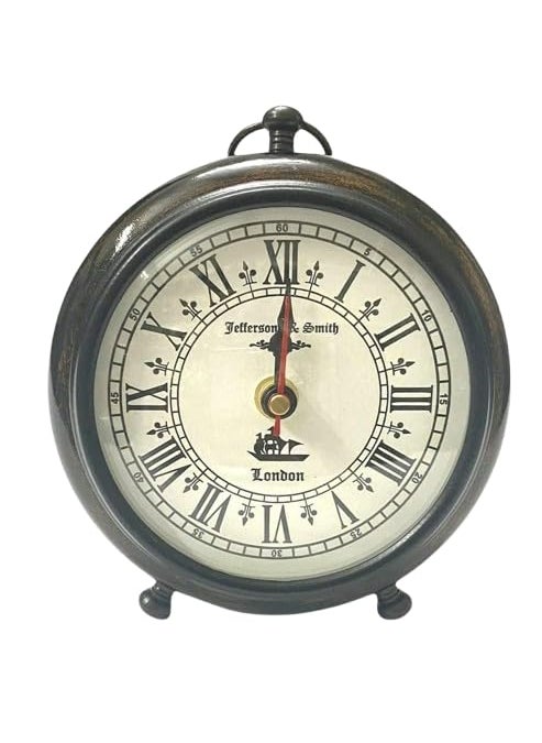 ARTIKRON Table Clock Antique Style Office Home Decor Handicrafts Items Wedding Gift Bedroom Living Room Table Clock Antique Style