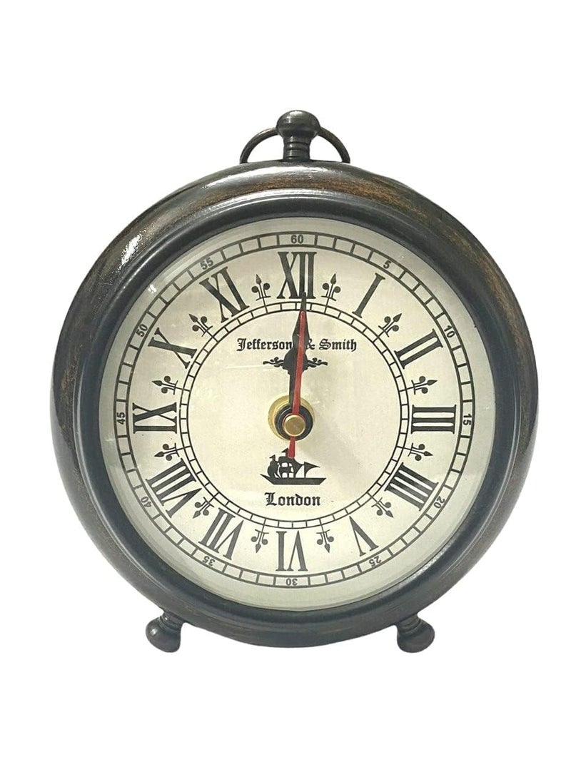 ARTIKRON Table Clock Antique Style Office Home Decor Handicrafts Items Wedding Gift Bedroom Living Room Table Clock Antique Style