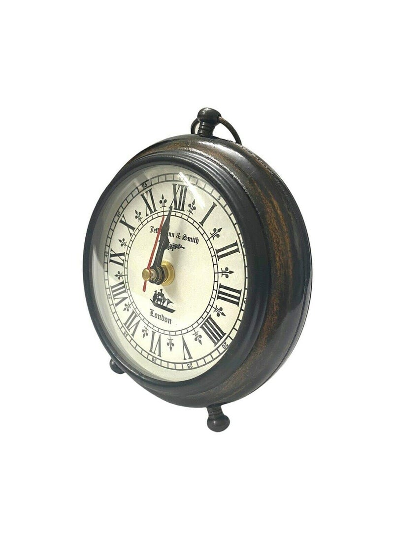 ARTIKRON Table Clock Antique Style Office Home Decor Handicrafts Items Wedding Gift Bedroom Living Room Table Clock Antique Style