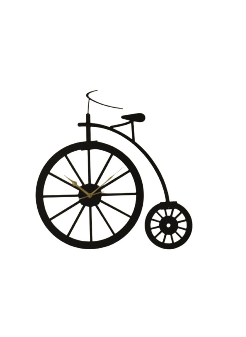 OMETAL Pedal Pulse Metal Cycle Art Sculpture Wall Art with Galloping Time Wall Clock for Living Room Bedroom Hall Home and Office Decoration 18Inch
