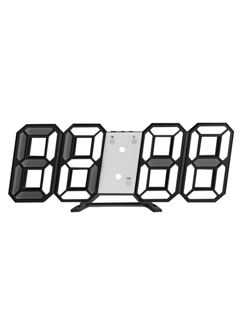 Pamidhar 3D Led Digital Wall Clock for Home Alarm Clock Table Clock Wall Hanging Adjustable Brightness BedroomLiving RoomOffice Clock Kitchen Wall Clock Alarm Clock Snooze 1224 Hour Black