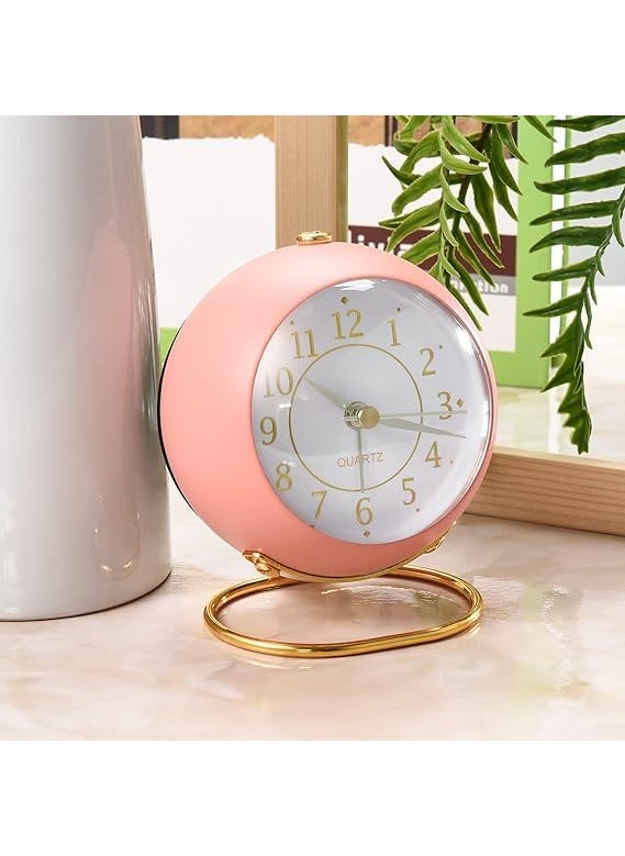 Anadi Silent NonTicking Table Clocks Classic Nordic Simple Square Digital Desk Clock Metal Alarm Clock for Bedroom Living Room Kitchen Indoor Dcor White