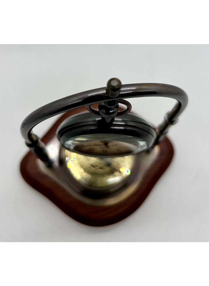Vintage collection Brass Table Clock with Compass Clock012