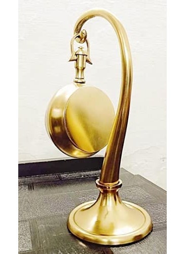 ALI NAUTICAL Antique Brass Table Top Clock Desk Clock Hanging Tabletop Clock for Home Office Living Room Kids Room Studio Decoration Gift Item