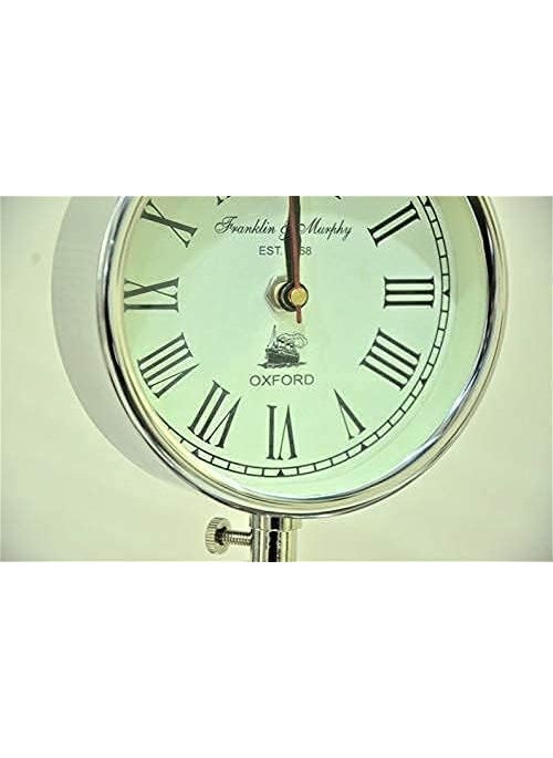 ARTIKRON Handmade Table Top Clock Desk Clock Floor Standing Roman Number Clock 4572 cm with Adjustable Tripod Stand Home Office Studio Decoration Gift